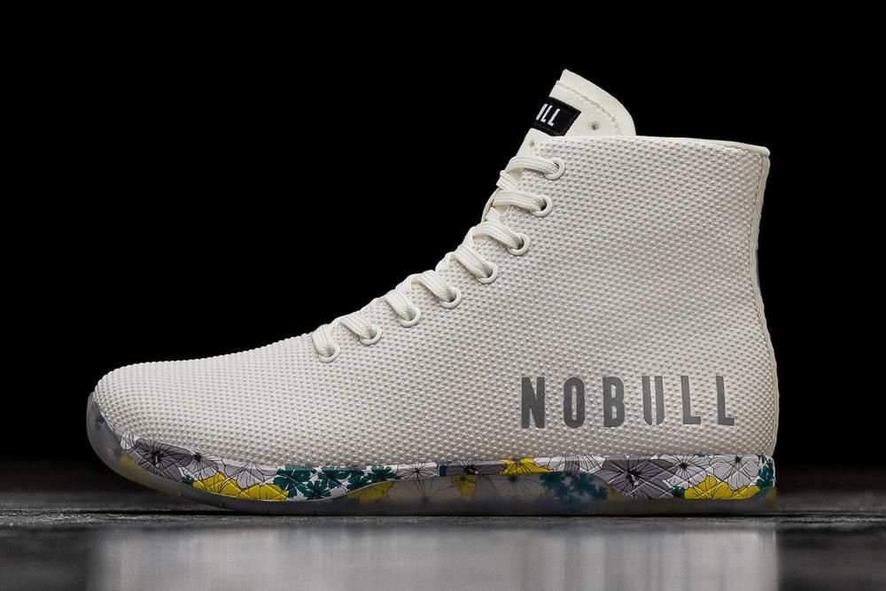 NOBULL High-Top Bahar Fling Superfabric Uzun Spor Ayakkabı Erkek - Bej Rengi - Turkiye (YVH-524789)